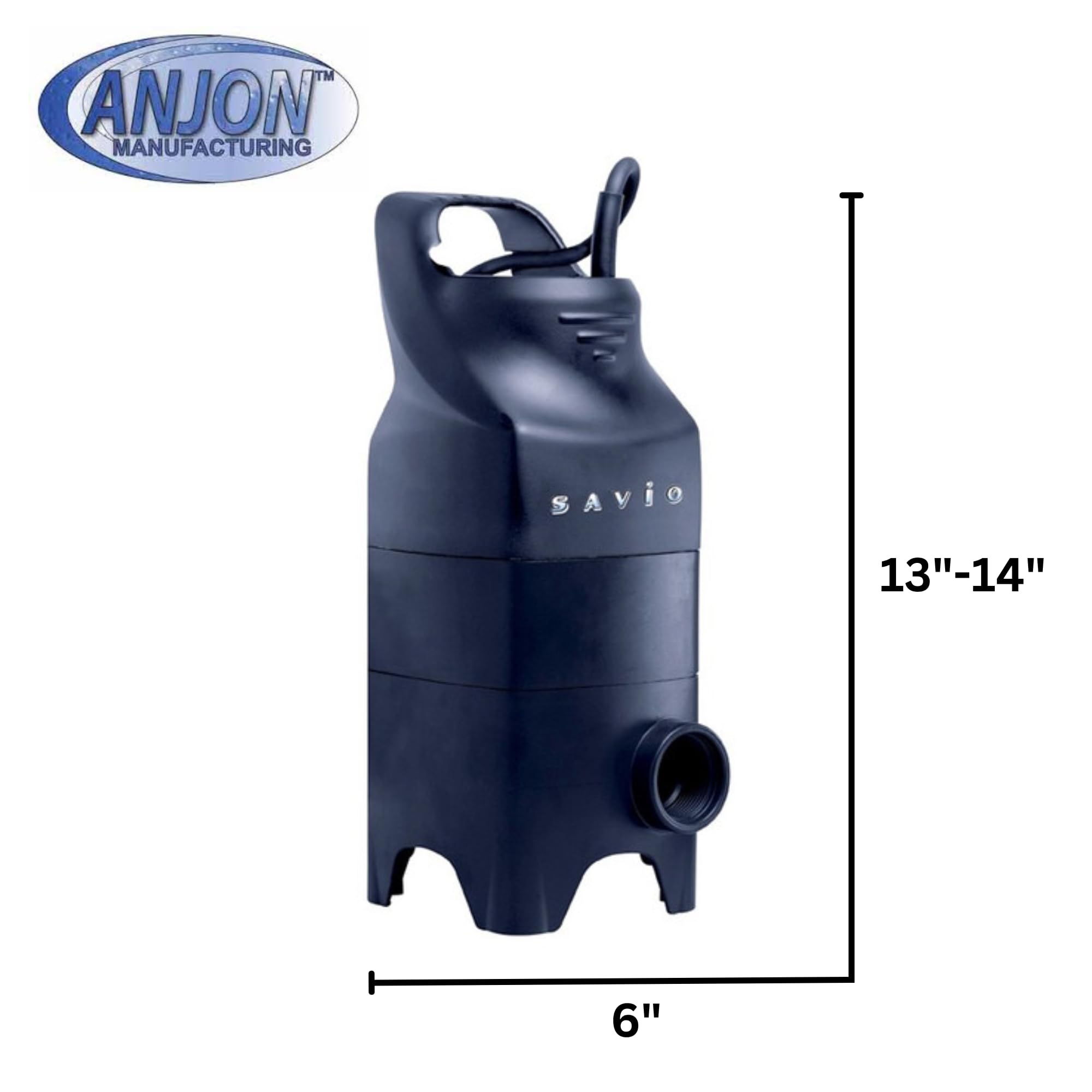 Savio WMS3600 3600 GPH Submersible Water Pump for Ponds, Fountains & Waterfalls - Heavy Duty Solids Handling - Ideal for Garden, Pool & Outdoor Water Features