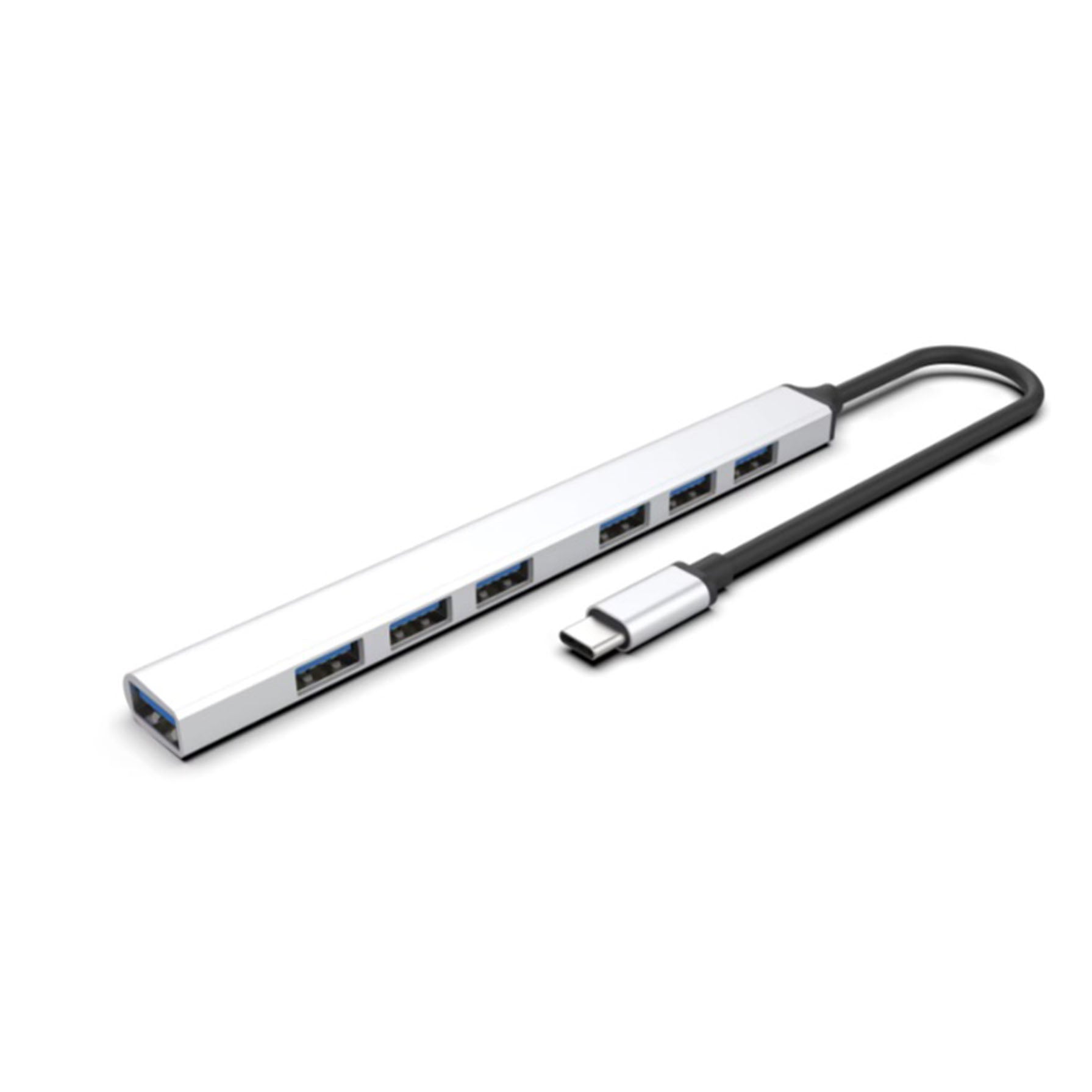 USB C to 7-Port USB 3.0 Hub Adapter with Fast Data Transfer - Perfect for Laptop, Desktop, Gaming & Home Office Setup