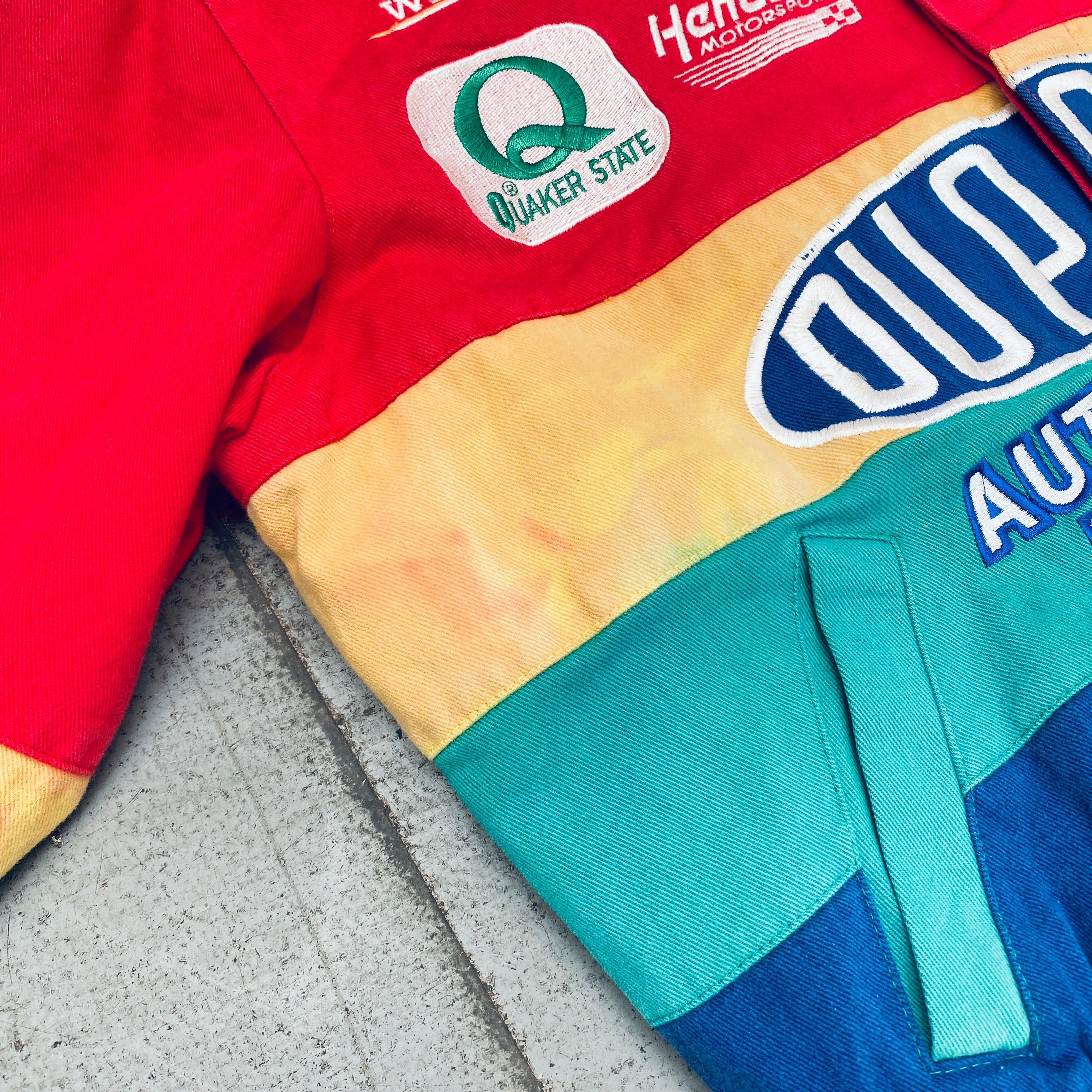 NASCAR Jeff Hamilton Rainbow Jacket - Men's Large Size - Official Licensed Merchandise for Racing Fans & Collectors | Perfect for Race Day, Gifts & NASCAR Events