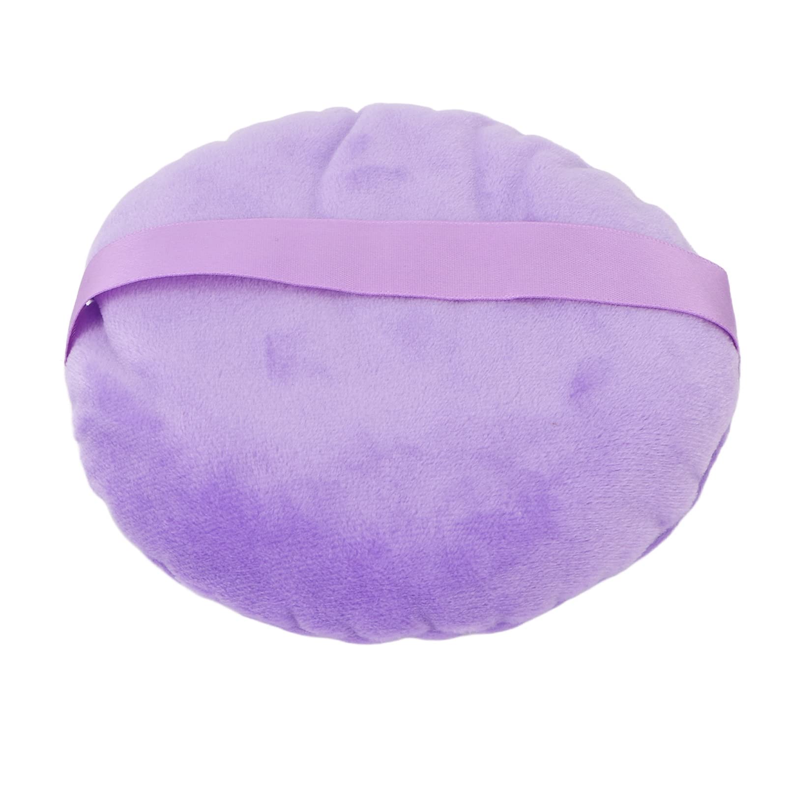 Ultra Soft Swansdown Powder Puff with Tape Handle - Large Machine Washable Loose Powder Applicator for Shading & Contouring (Purple) | Perfect for Professional Makeup & Everyday Beauty Routine