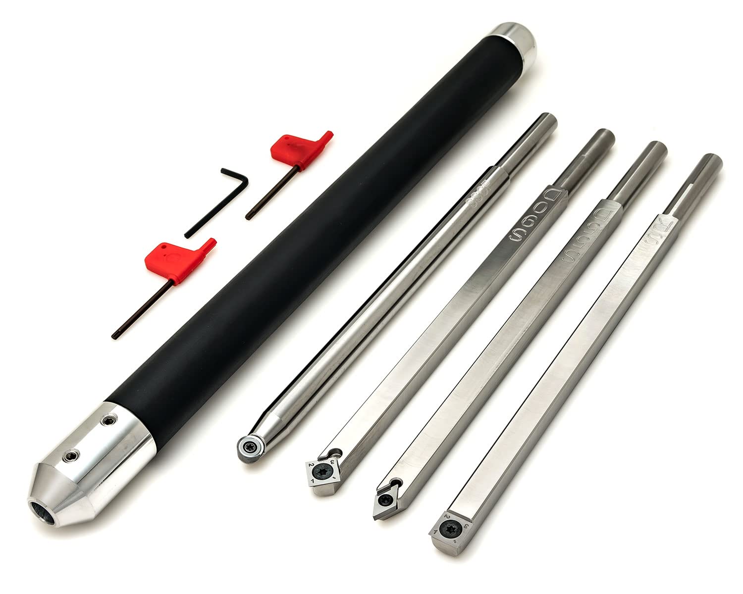 Premium USA-Made Full Size Carbide Wood Turning Tools Set (4-Piece) - Perfect for Woodturning, Lathe Projects, and DIY Woodworking