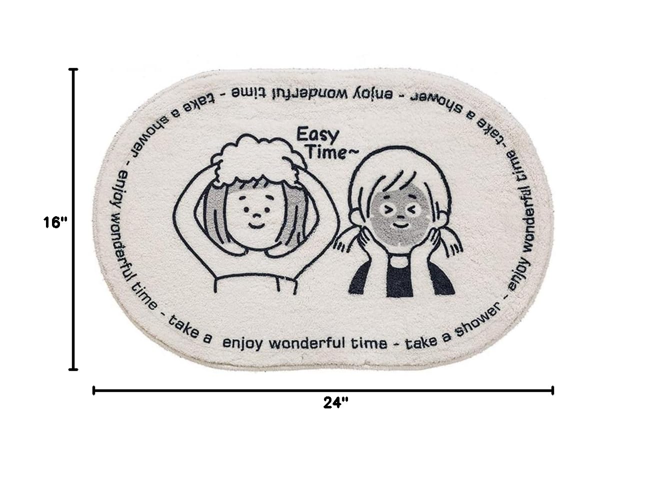 **Soft Non-Slip Cartoon Bath Rug - Cozy Bathroom & Bedroom Mat, Cute Door Mat for Living Room, Kitchen, or Entryway - Durable & Absorbent 16