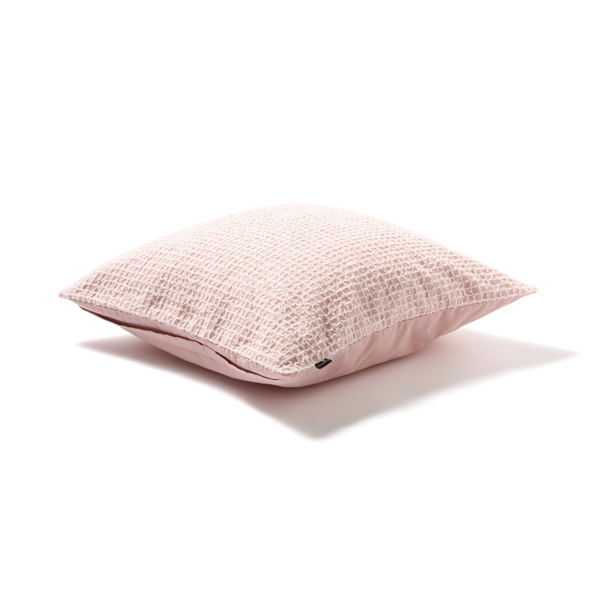 Elegant 450x450 Grid Cushion Cover in Light Pink - Soft & Stylish Sofa Pillow Case for Living Room, Bedroom Decor
