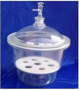 GOWE 12 Inch Glass Vacuum Desiccator Jar - 300mm Diameter Heavy Wall Lab Desiccator Dryer for Moisture-Sensitive Experiments & Chemical Storage