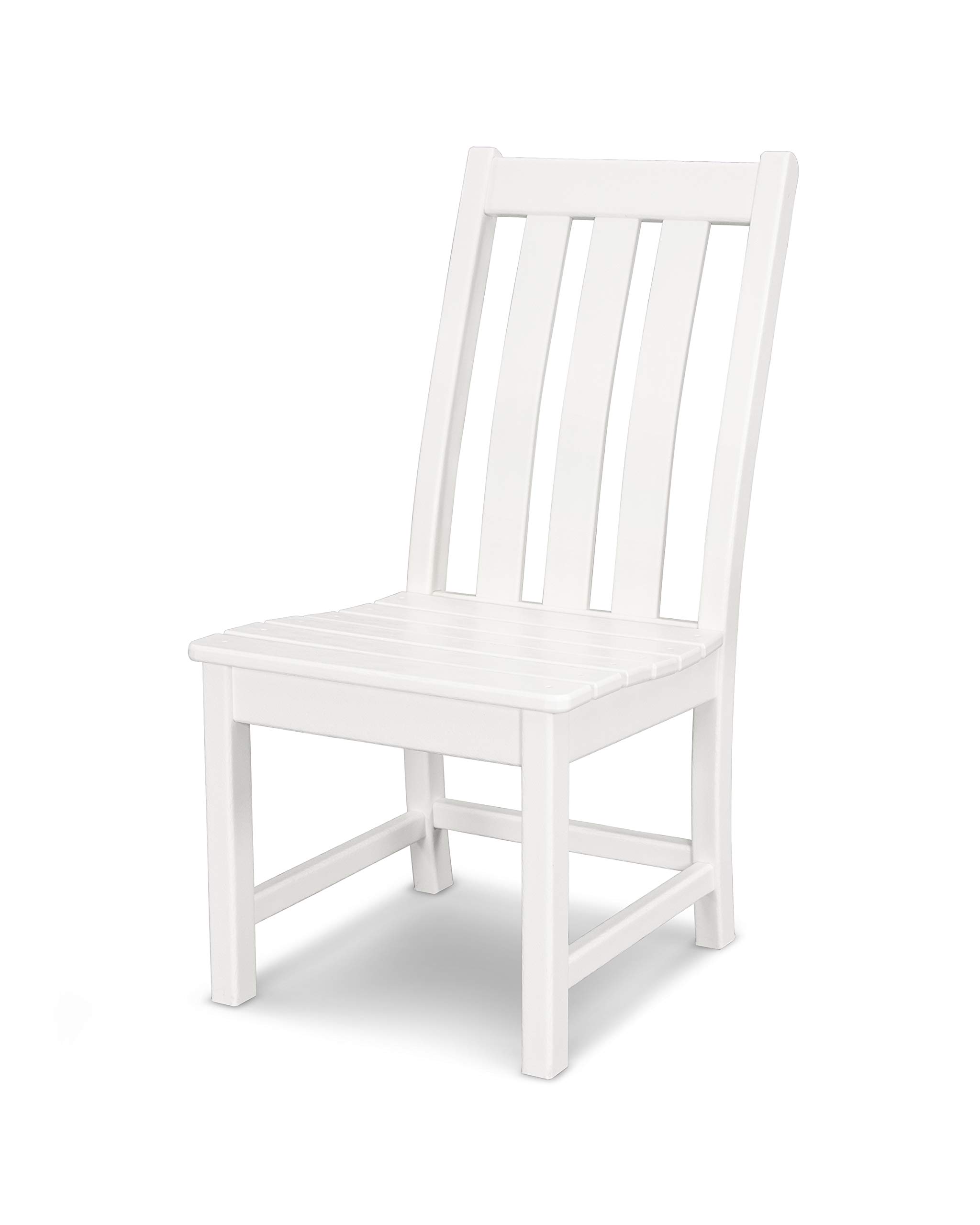 POLYWOOD® Vineyard Dining Side Chair - White Outdoor Patio Furniture for Garden, Poolside, and Restaurant Use