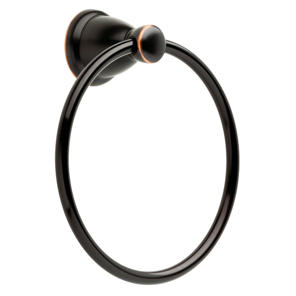 Franklin Brass Kinla Oil Rubbed Bronze Round Wall Mounted Towel Ring Holder (1-Pack) - Bathroom & Kitchen Towel Hanger for Hand & Bath Towels - Perfect for Modern Bathroom Accessories & Spa Decor