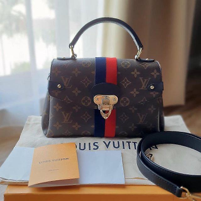 Louis Vuitton Georges MM Monogram Marine Cerise Crossbody Bag - Luxury Designer Handbag for Women, Perfect for Work, Travel & Evening Events