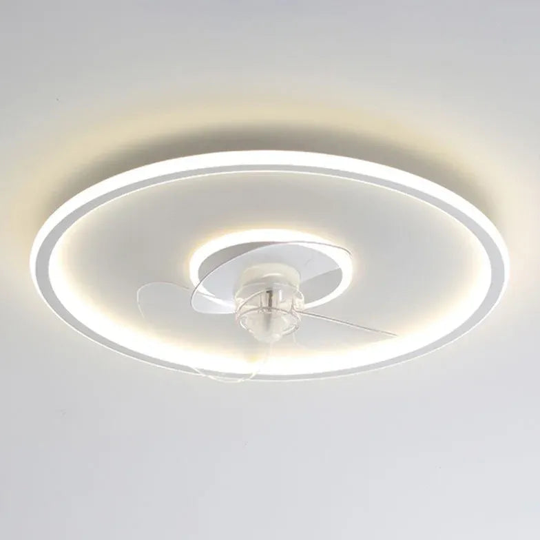 Modern White Irregular Ceiling Fan with LED Light - Energy Efficient Cooling & Stylish Lighting for Living Room, Bedroom, or Patio