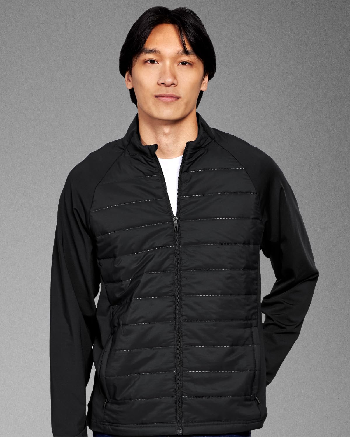 Men's Collegiate Ninja Poly Woven Panel Jacket - Lightweight Athletic Windbreaker for Running, Training & Outdoor Sports | Breathable Performance Jacket for Men