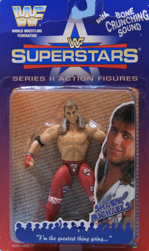 1996 WWF Jakks Pacific Superstars Series 2 Shawn Michaels Wrestling Action Figure - Collectible Vintage Toy for WWE Fans & Memorabilia Enthusiasts - Perfect for Display, Gifts, and Nostalgic Wrestling Collections