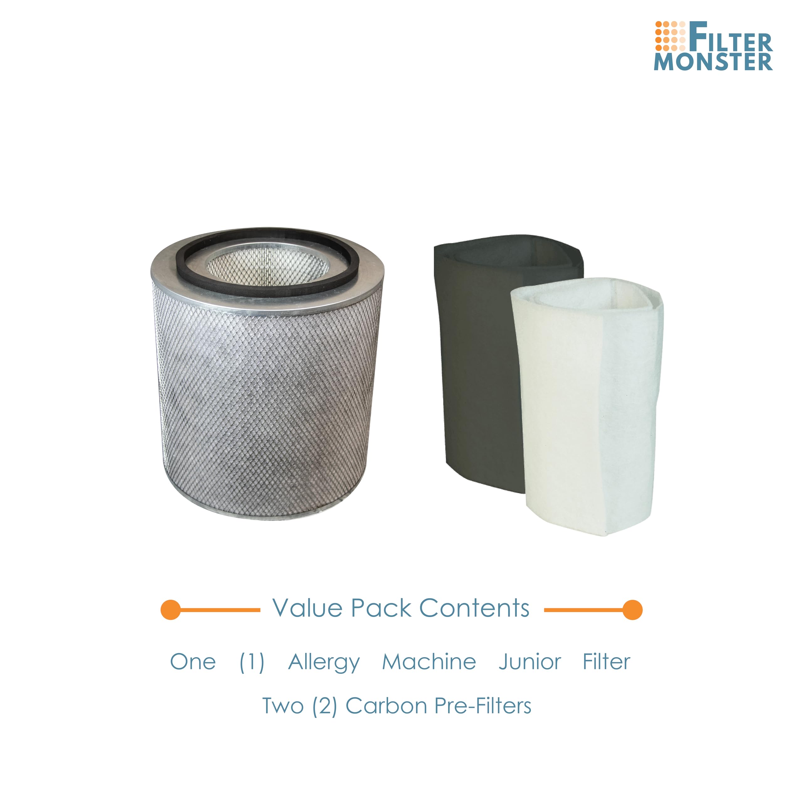 True HEPA Replacement Filter Compatible with Austin Air Healthmate Junior - Includes White Carbon Pre-Filter | Filter-Monster.com | Perfect for Home Air Purification & Allergy Relief