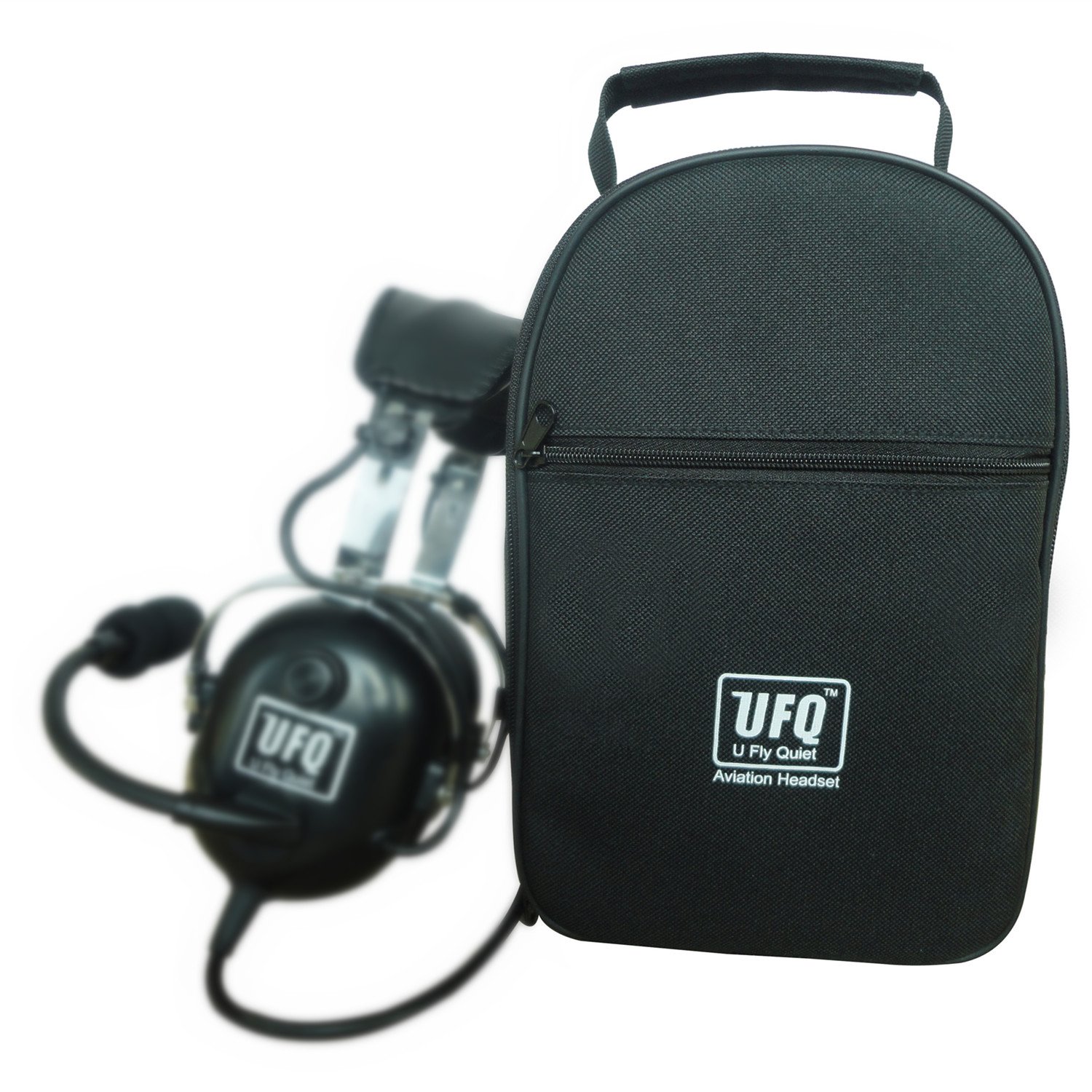 UFQ BT A28 Deluxe Gray Bluetooth Aviation Headset with ANR - Premium Pilot Headset with Clear Communication, BT5.3 & Voice Prompts | Perfect for Flight Training, Cockpit Communication & Air Travel