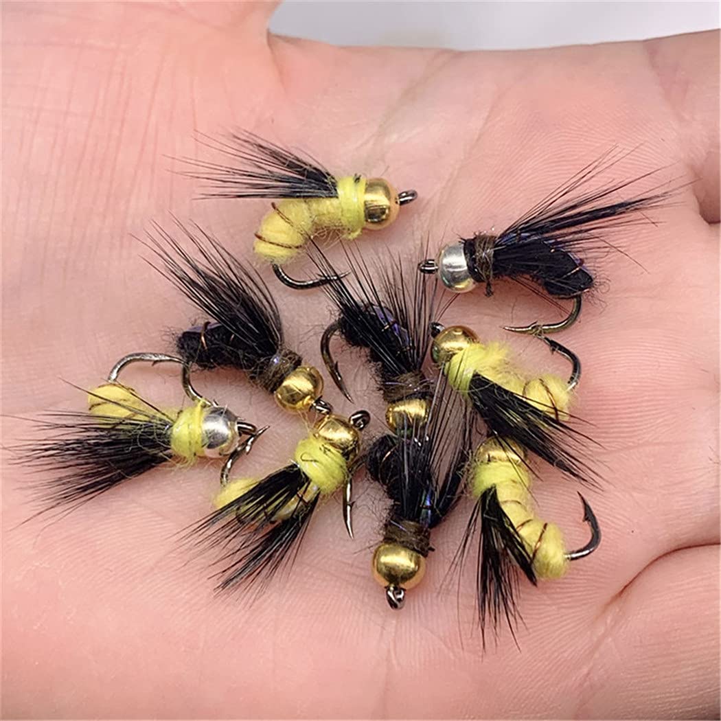 **40/72/102pcs Fly Fishing Flies Assortment Kit - Dry/Wet Bass Flies, Streamers & Nymphs for Trout, Salmon & Bass - Premium Fly Box Included - Perfect for Freshwater & Saltwater Fishing**