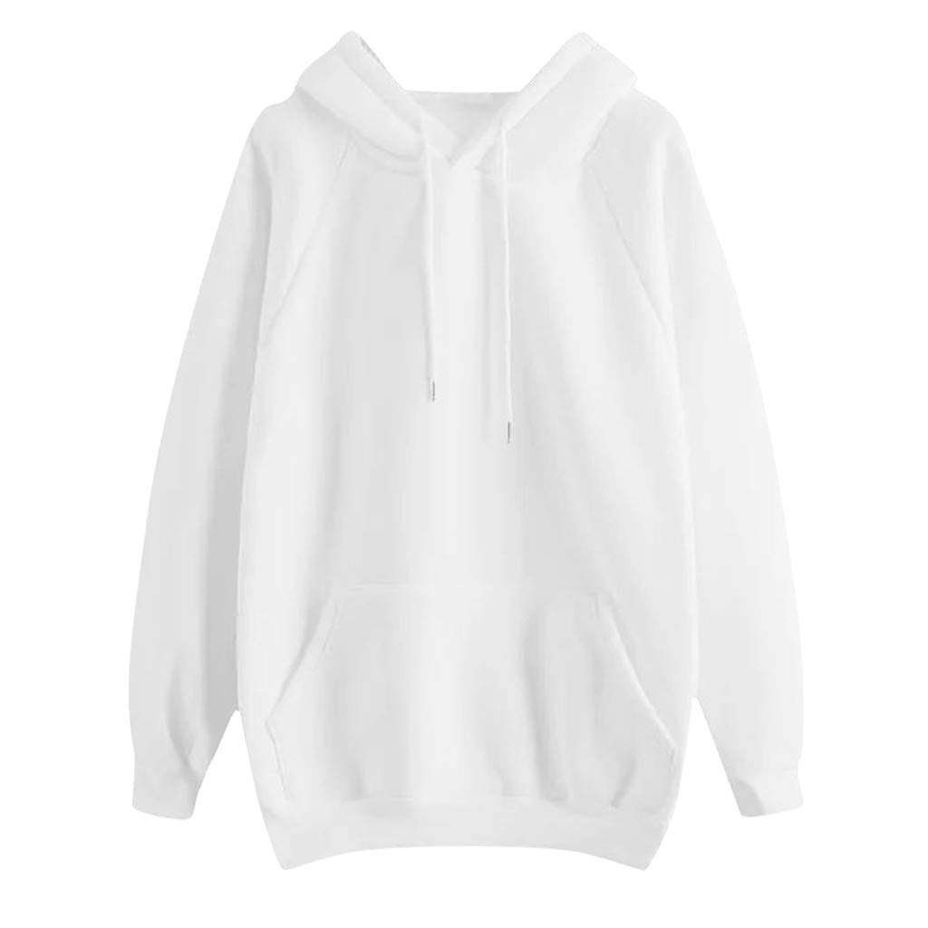 Women's Fleece Pullover Hoodie - Soft Long Sleeve Solid Color Sweatshirt for Casual Wear, Workout & Outdoor Activities