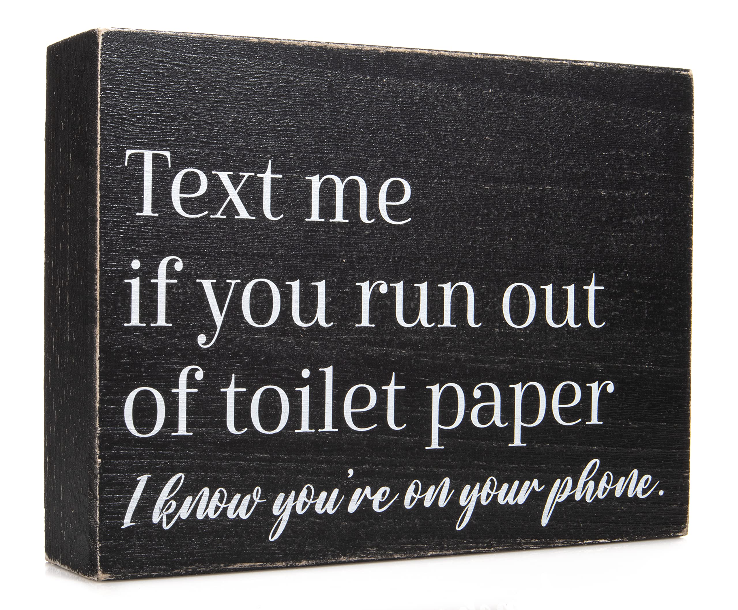 Funny Bathroom Signs - Black & White Farmhouse Decor for Guest Bathroom - Boho Wall Art