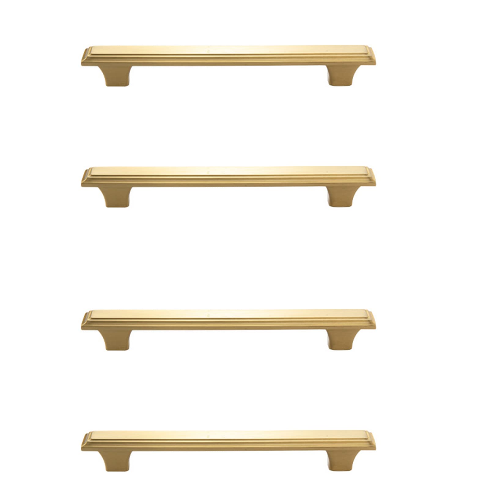 Premium Solid Square Cabinet Handles & Drawer Pulls - Gold Finish with Screws for Kitchen Cabinets, Dressers, Furniture Doors - Easy Installation & Durable Hardware