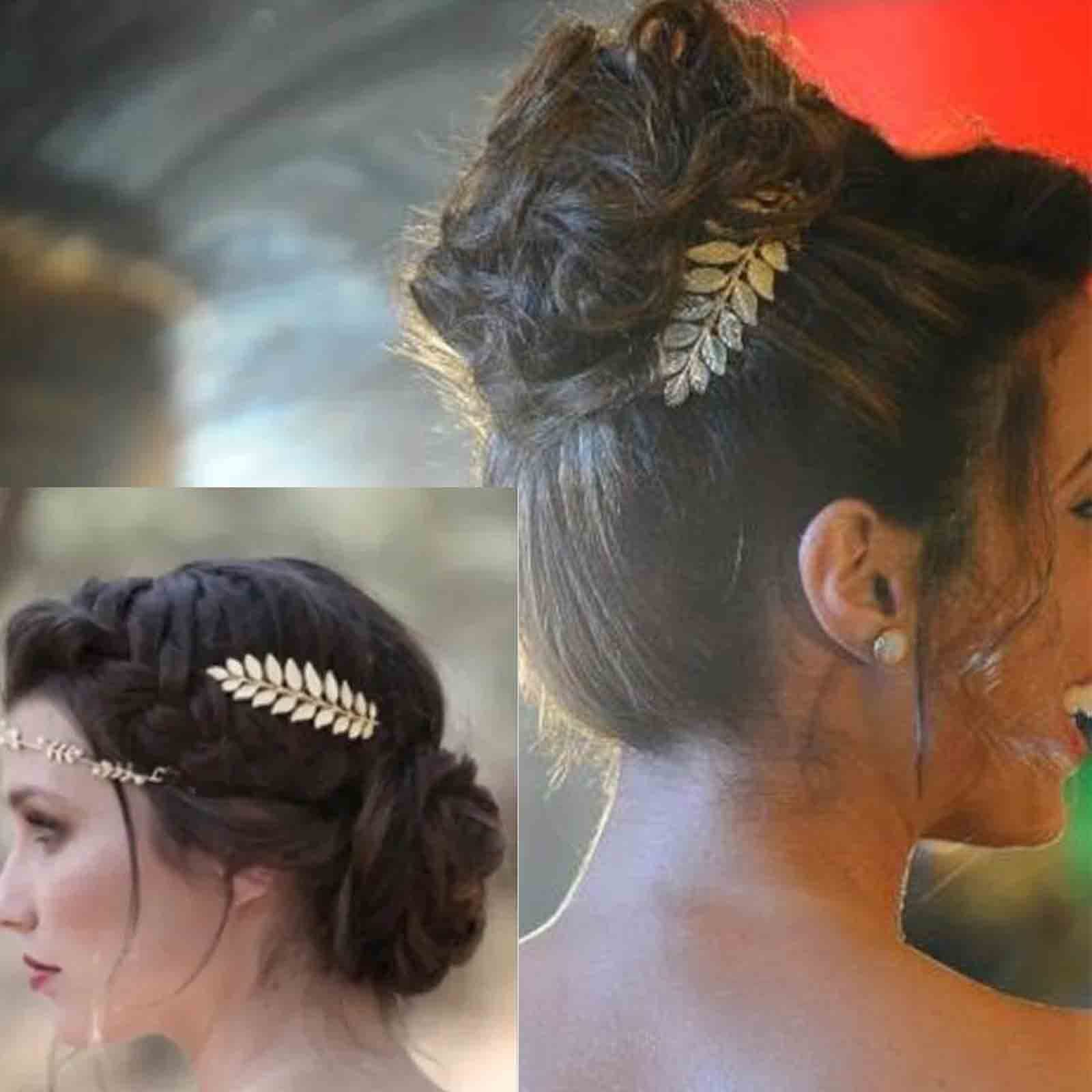 Yheakne Gold Leaf Bridal Hair Comb - Elegant Wedding Headpiece for Bride & Bridesmaids, Perfect for Weddings, Prom & Formal Events