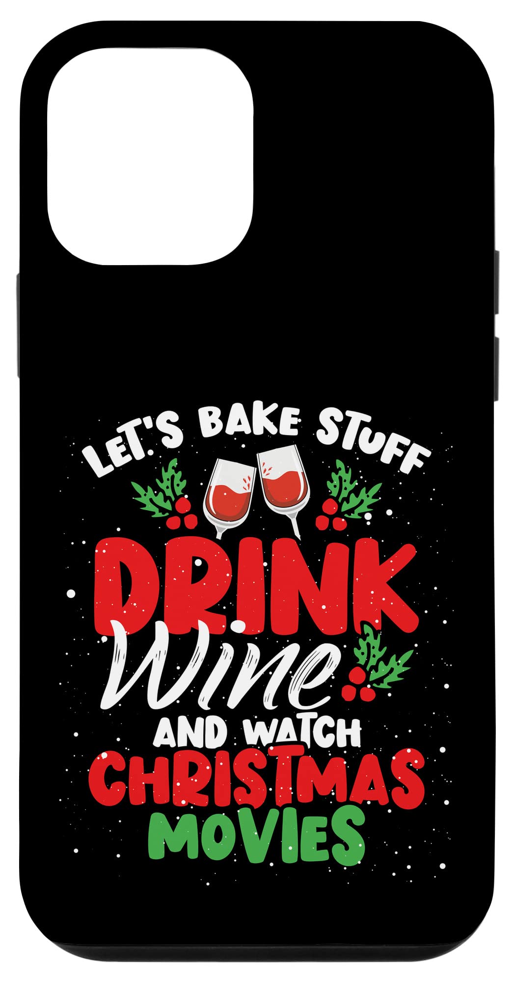 iPhone 12 Mini Case - Slim Protective Phone Cover for Baking, Wine Tasting & Holiday Movie Nights - Compatible with Wireless Charging (Christmas Gift Idea)
