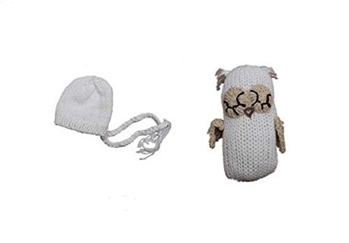 Owl and Hat Set White