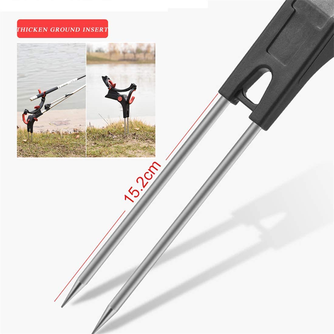 Stainless Steel 360° Adjustable Fishing Rod Holder - Universal Bank Fishing Pole Rack Stand for Secure Rod Storage | Perfect for Shore, Boat & Kayak Fishing