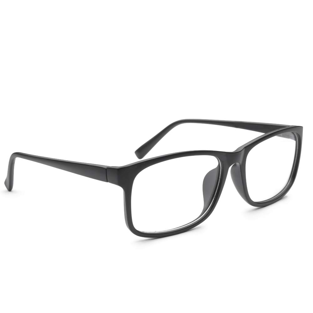 HUHUIKK Oversized Myopia Glasses for Men & Women - Black Distance Vision Eyewear (Not Reading Glasses) | Perfect for Daily Use, Computer Work & Driving