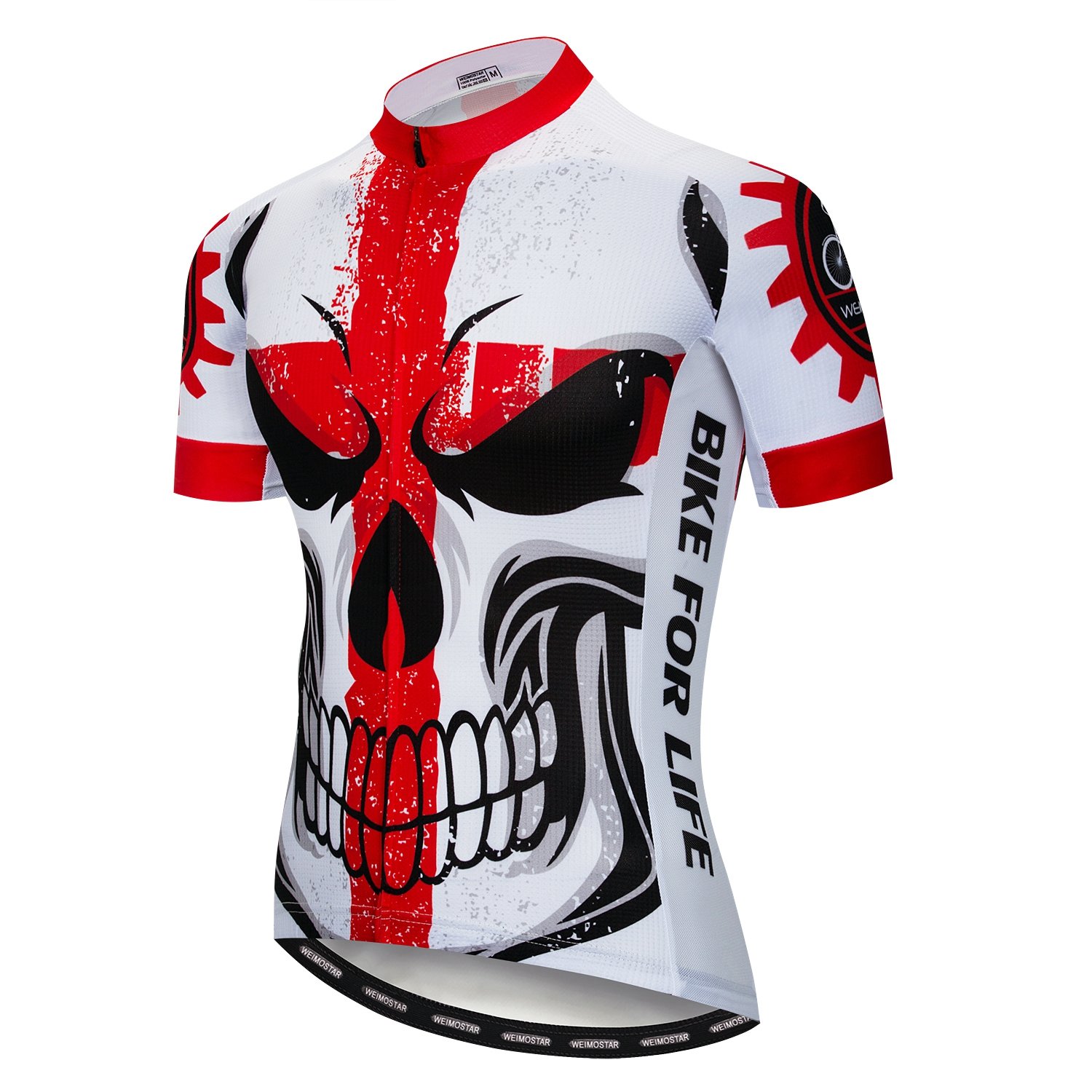 Men's Cycling Jersey Full Zip Bike Shirt - Breathable Moisture Wicking Racing Top for Road & Mountain Biking - Perfect for Cycling, Training & Outdoor Sports