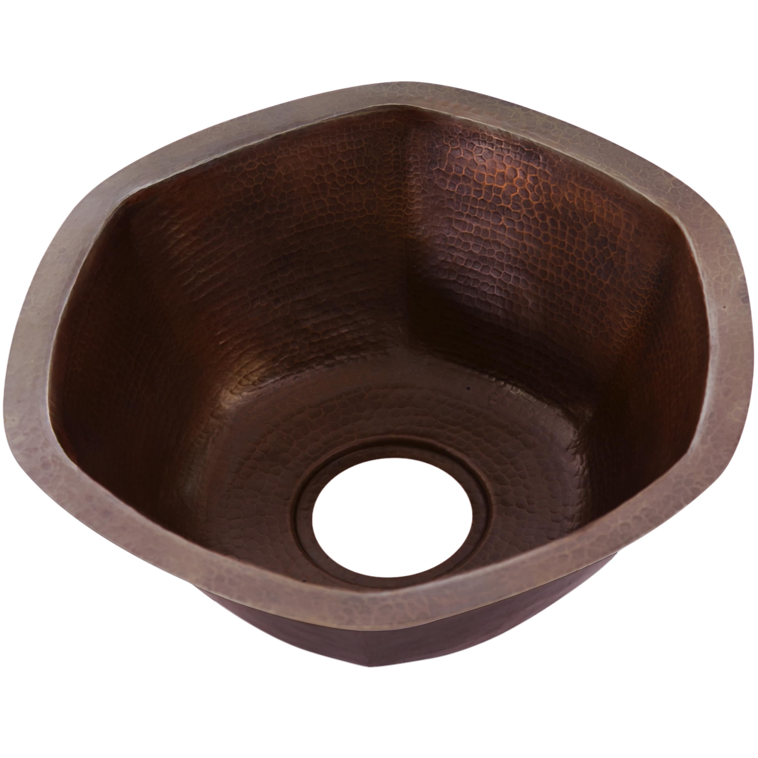Novatto NAVARRE Copper Bar Sink - Antique Finish Farmhouse Kitchen Sink for Bar, Coffee Station, or Outdoor Entertaining