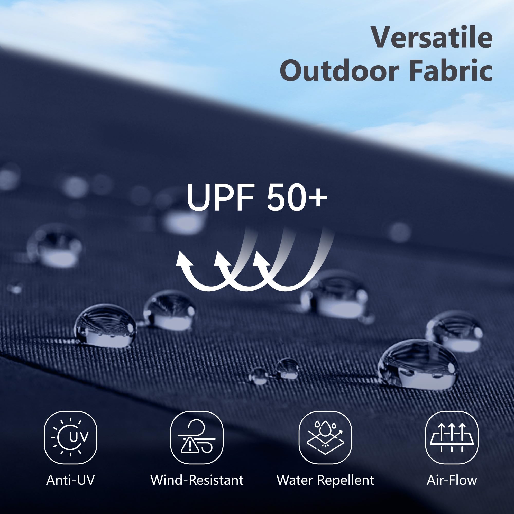 MFSTUDIO 15ft Double Sided Rectangular Patio Umbrella with Heavy Duty Base - Outdoor Market Umbrella with Easy Crank Handle for Deck, Pool, Garden, Restaurant & Backyard Shade - Perfect for Sun Protection and Outdoor Relaxation