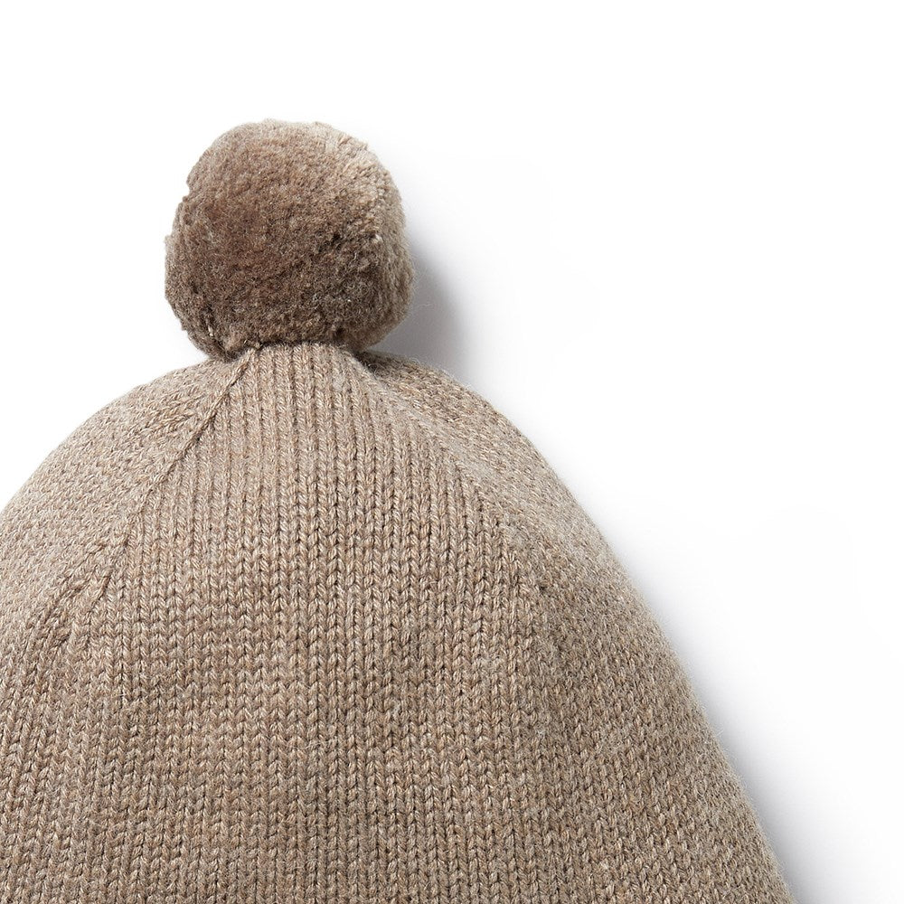 Handmade Walnut Knitted Bonnet for Women - Soft & Warm Winter Beanie Hat - Perfect for Cold Weather, Outdoor Activities & Fashion Accessories