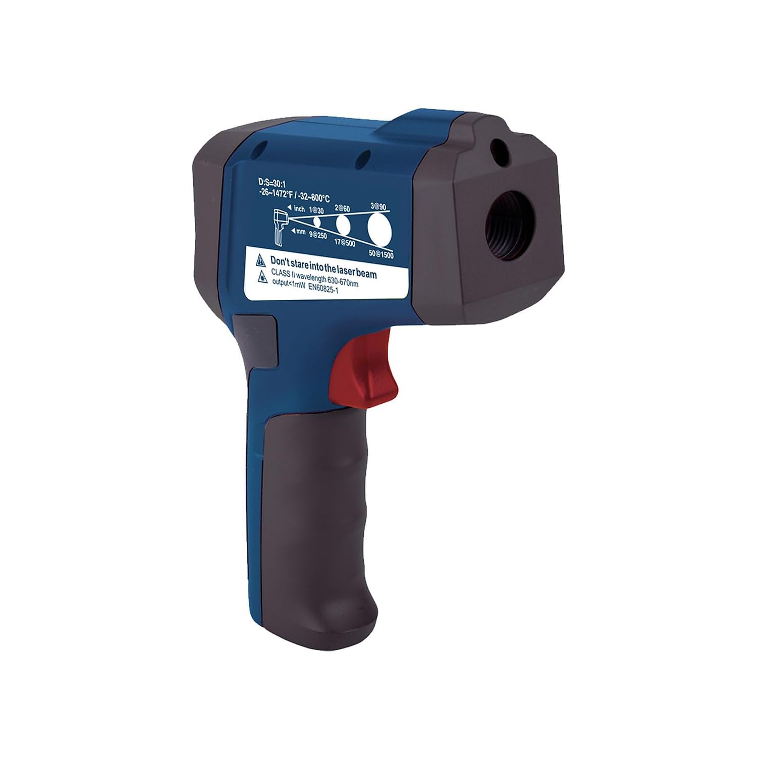 REED Instruments R2320 High-Precision Infrared Thermometer Gun -30:1 Distance to Spot Ratio, -58°F to 1472°F (-50°C to 800°C) Range for Industrial, HVAC, Food Safety & Home Use