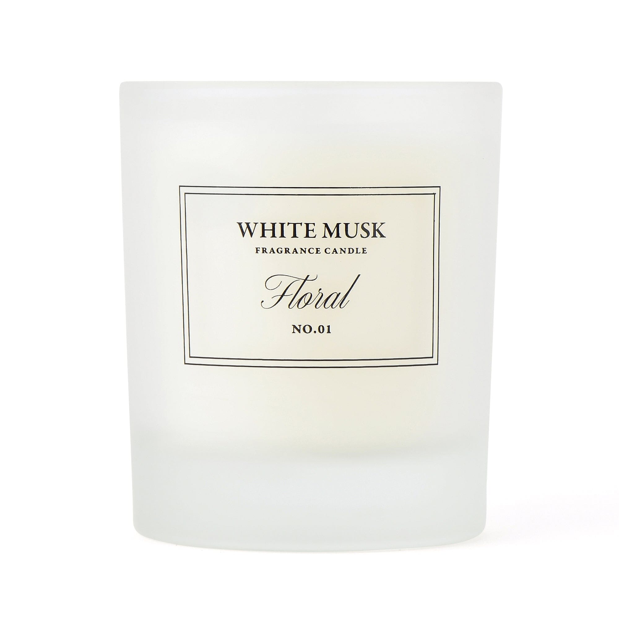 Classic White Musk Floral Scented Candle - Home Decor, Romantic Ambiance, Relaxation Gift for Women & Men