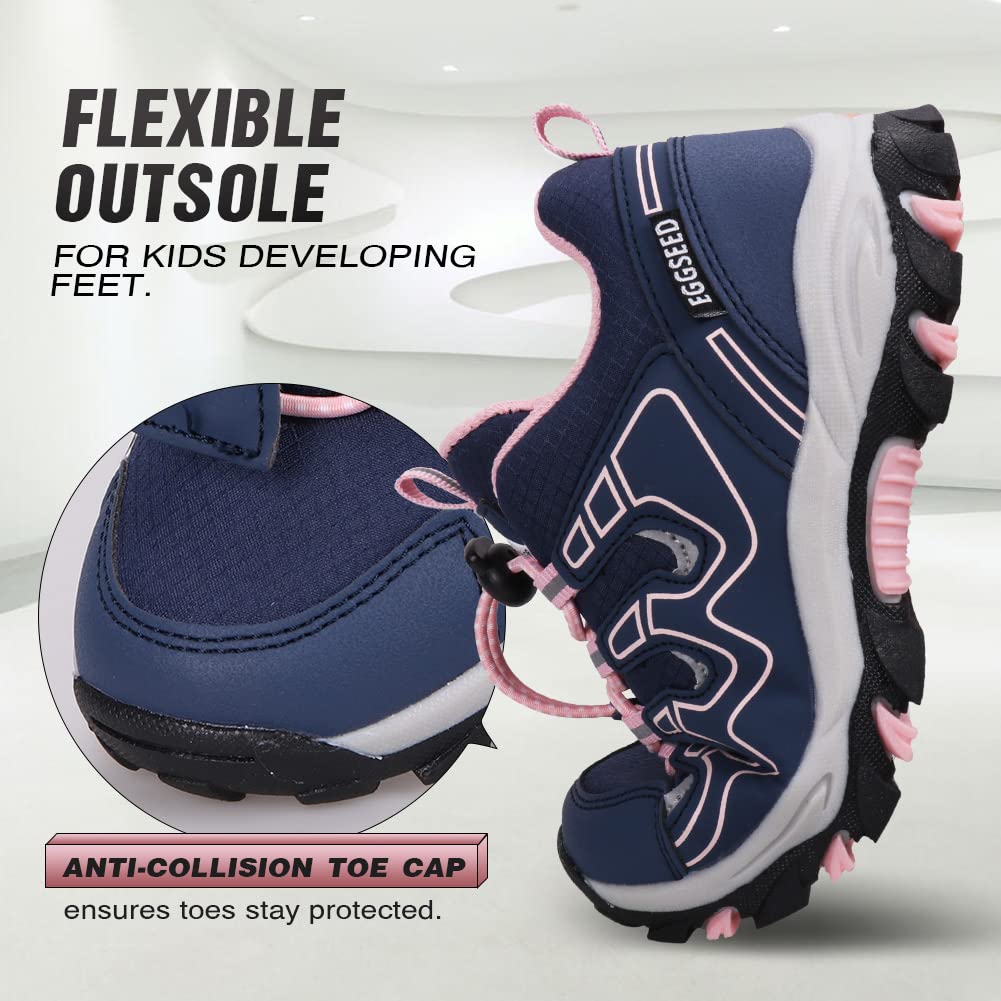 **UOVO Waterproof Hiking Shoes for Kids – Boys & Girls Non-Slip Lightweight Sneakers for Running, Tennis & Outdoor Adventures – Perfect for Trail Hikes, School Sports & Playground Fun**