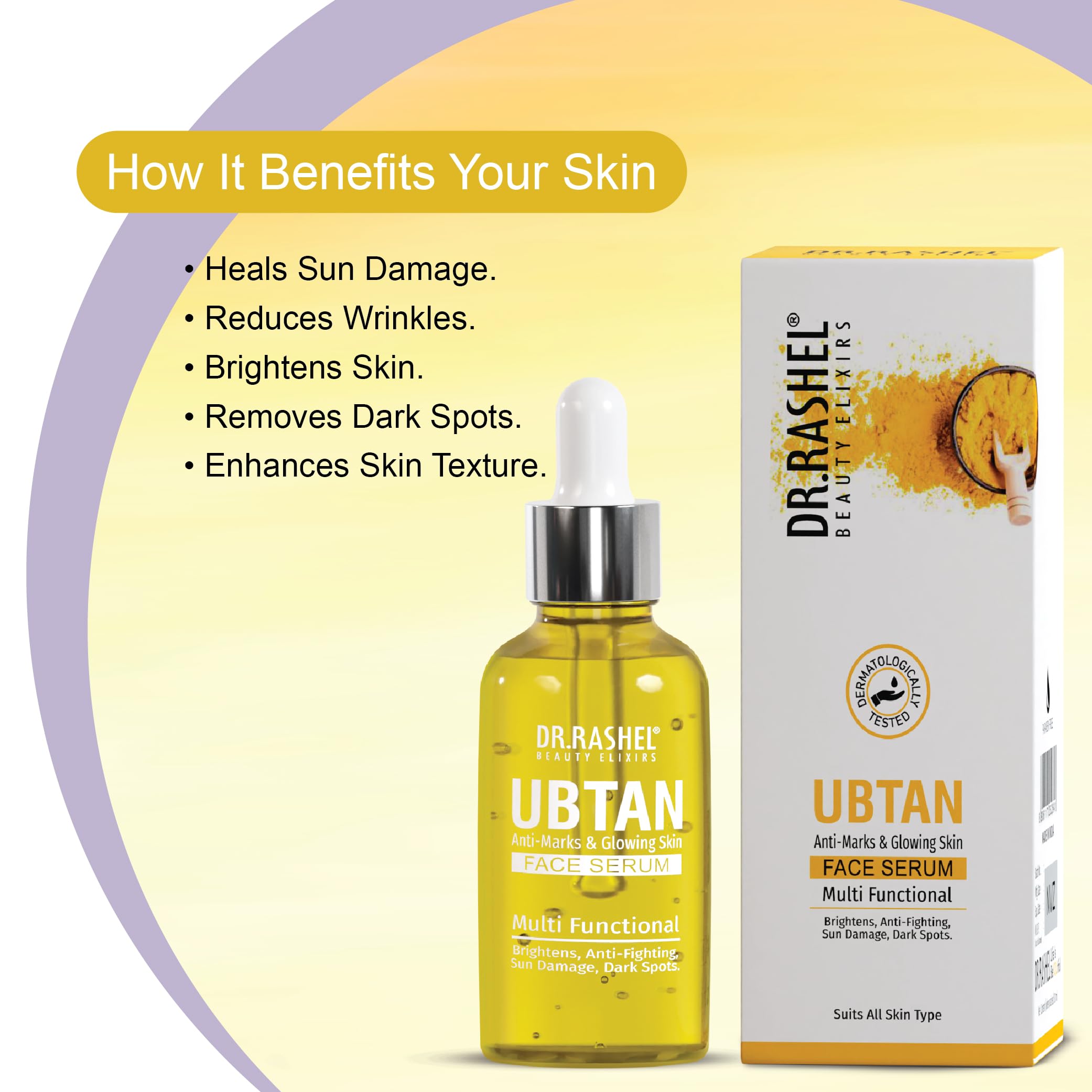 DR.Rashel Ubtan Face Serum - Pore Minimizing & Anti-Aging Treatment for Glowing Skin | Brightening Serum for Men & Women | Perfect for Daily Skincare Routine & Nighttime Regimen