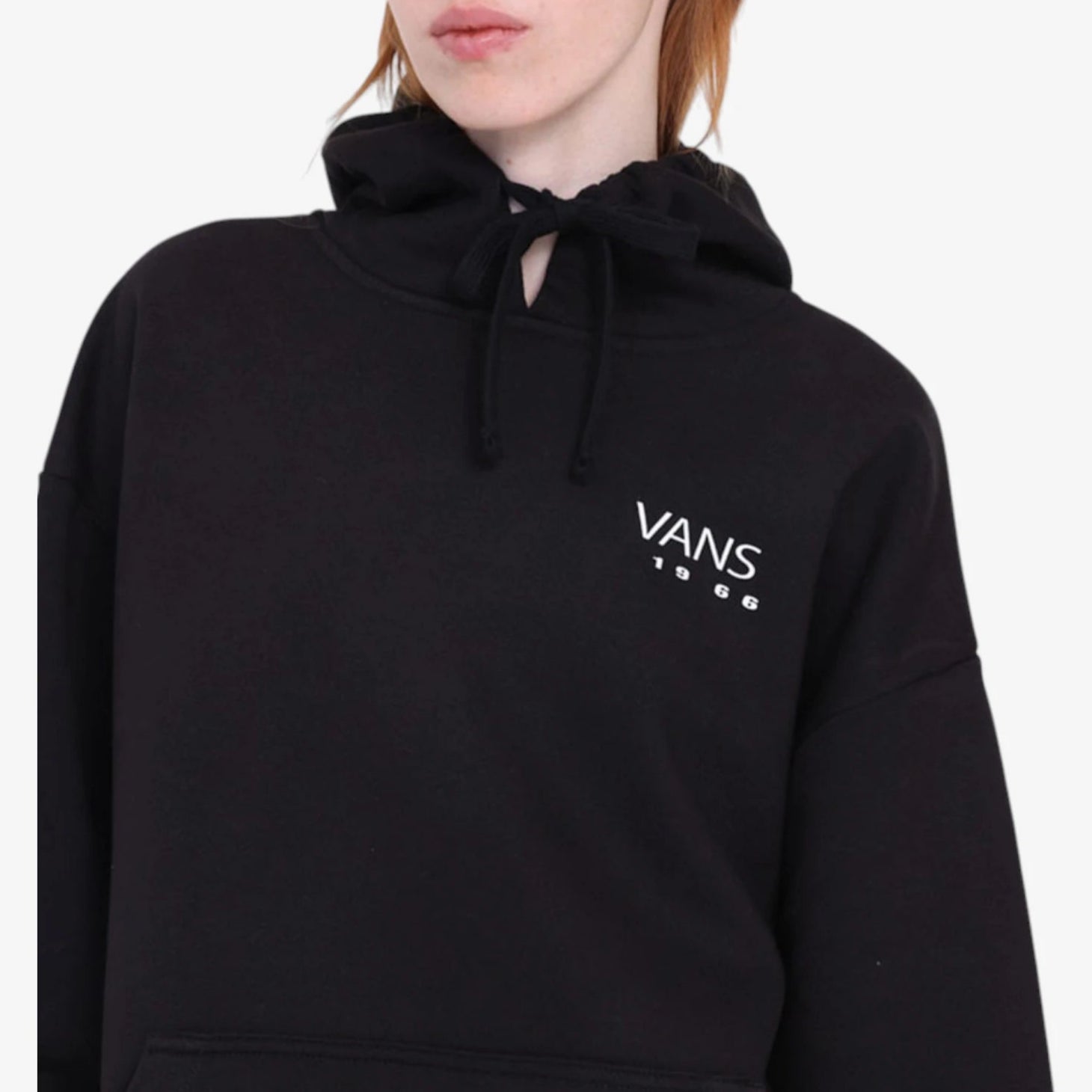Vans Women's Oversized Black Hoodie - Cozy & Stylish Pullover for Casual Wear, Street Fashion & Everyday Comfort