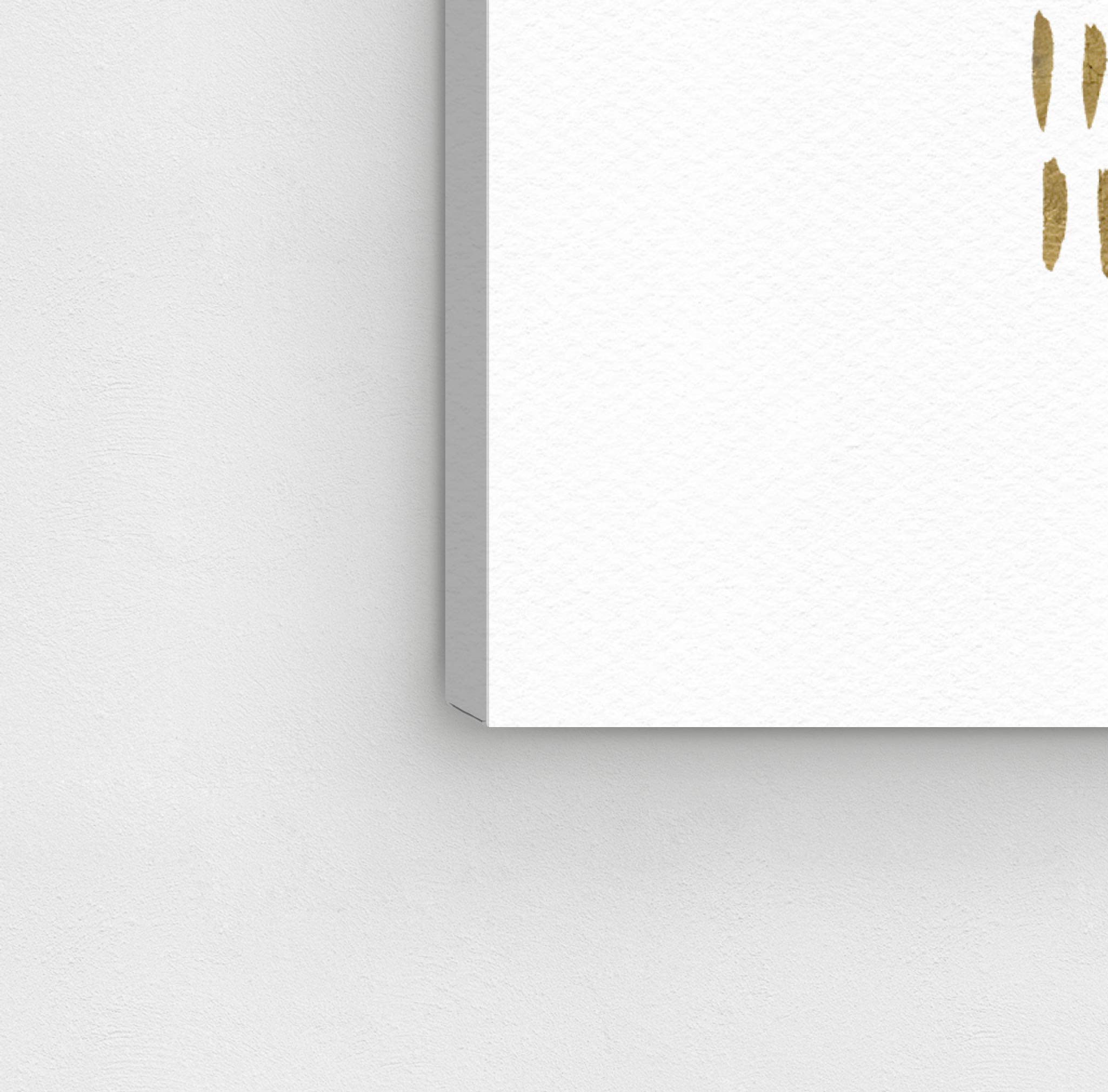 Oliver Gal Artist Co. Abstract Teeth Wall Art Canvas Print - 24x24 Inch Gold & White Modern Home Decor for Living Room, Bedroom, Office