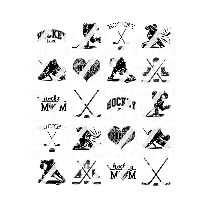 Hockey Mom Nail Decals - Water Slide Nail Stickers for Sports Fans - Perfect for Game Day, Team Spirit & Nail Art Enthusiasts