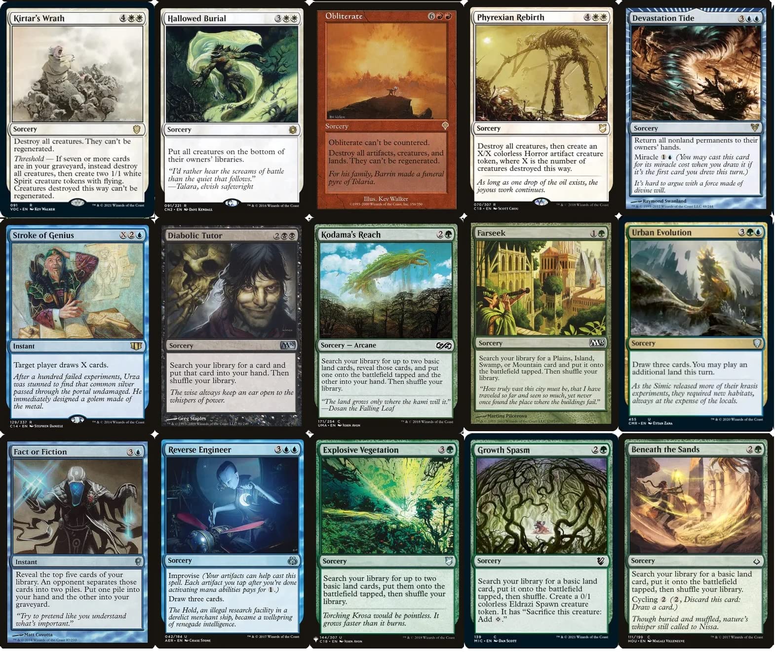 Elite Wrath Control Commander Deck - Custom Built 5-Color EDH MTG Deck with 100 Cards - Perfect for Competitive Commander Games & Magic: The Gathering Tournaments