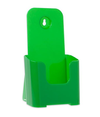 Source One Tri Fold Brochure Holder 4X9 Inches (48 Pack, Green) - Perfect for Trade Shows, Restaurants, and Business Displays