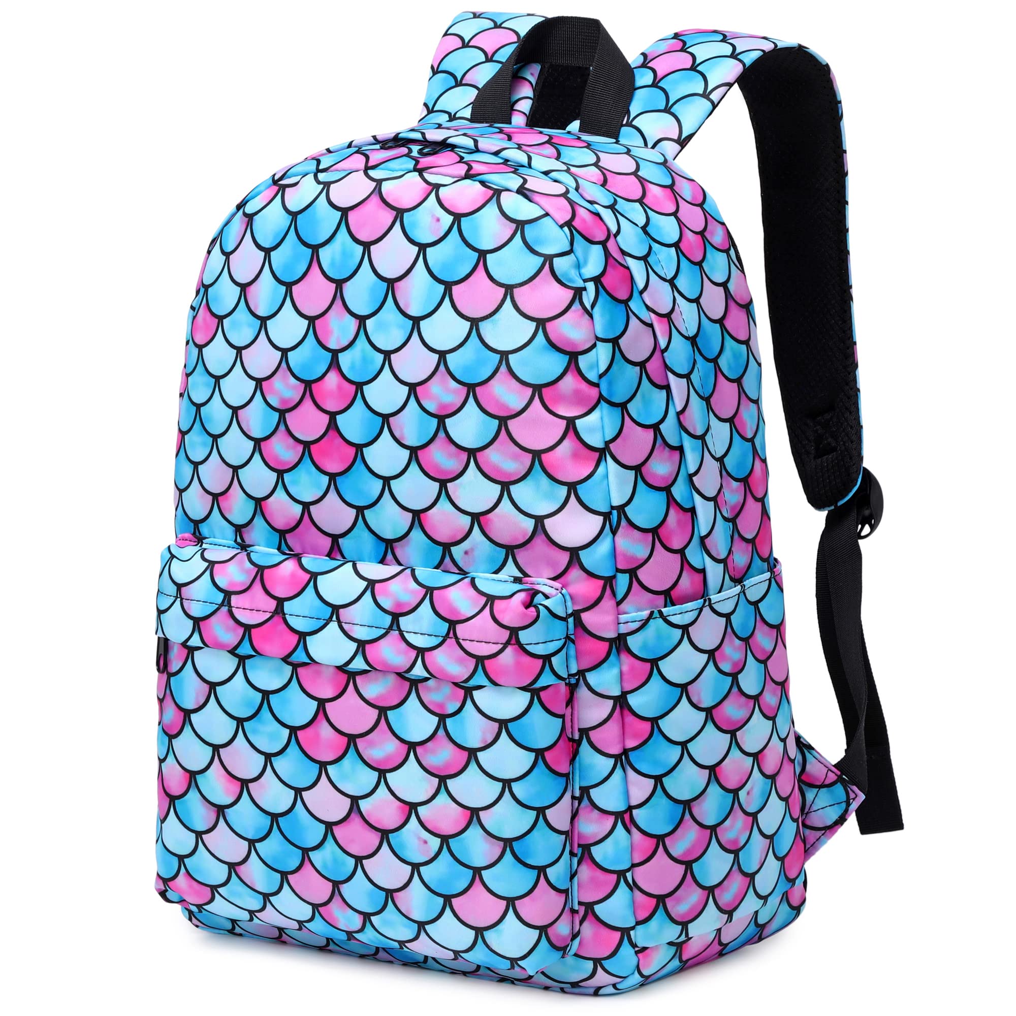 Mermaid Themed School Backpack for Teen Girls & Women - Waterproof College Bookbag, Laptop Backpack for High School & University Students - Perfect for School, Travel, and Daily Commute