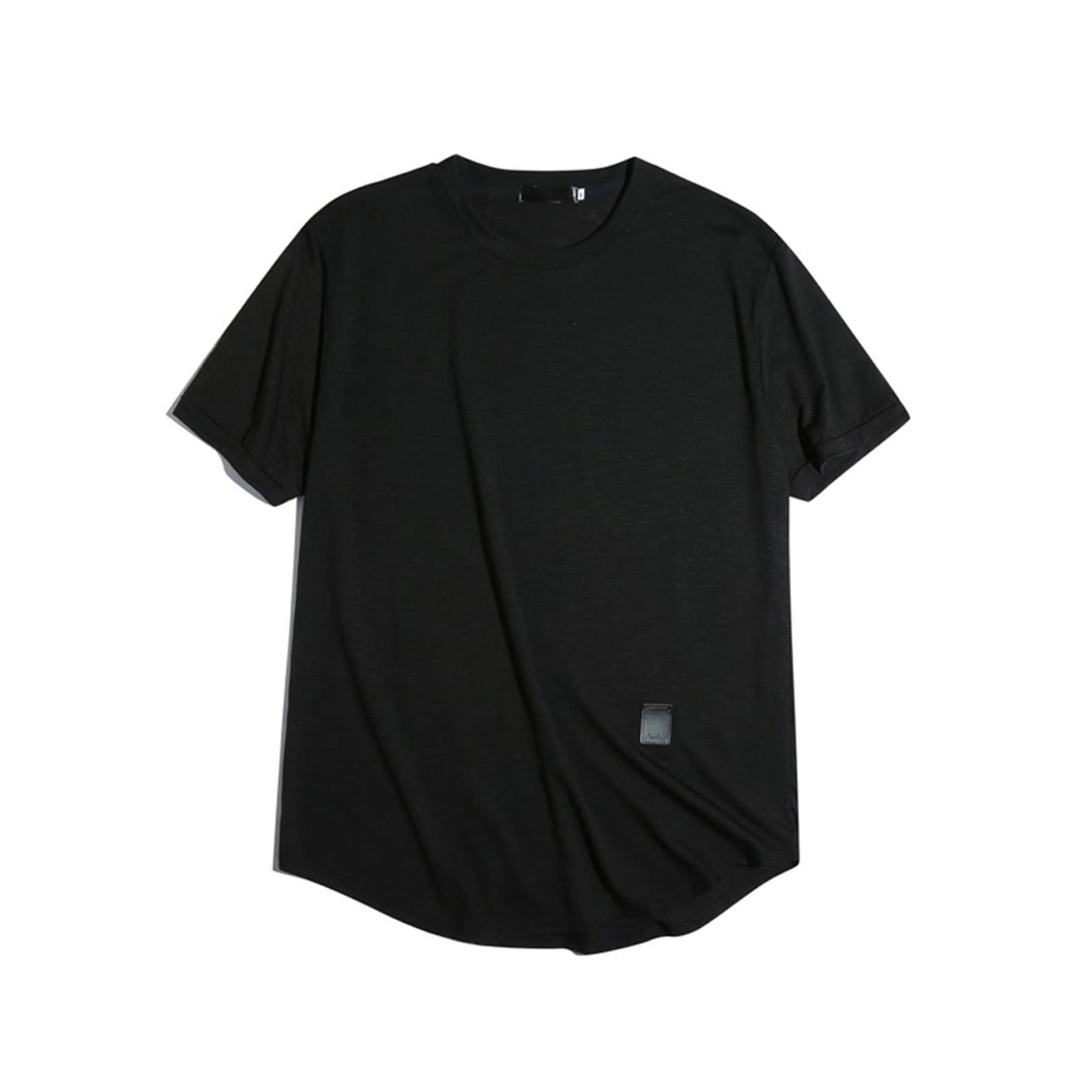 Men's Cotton Slub T-Shirt - Solid Color Casual & Workout Tee for Everyday Wear, Gym, and Relaxation | Breathable & Comfortable Fit