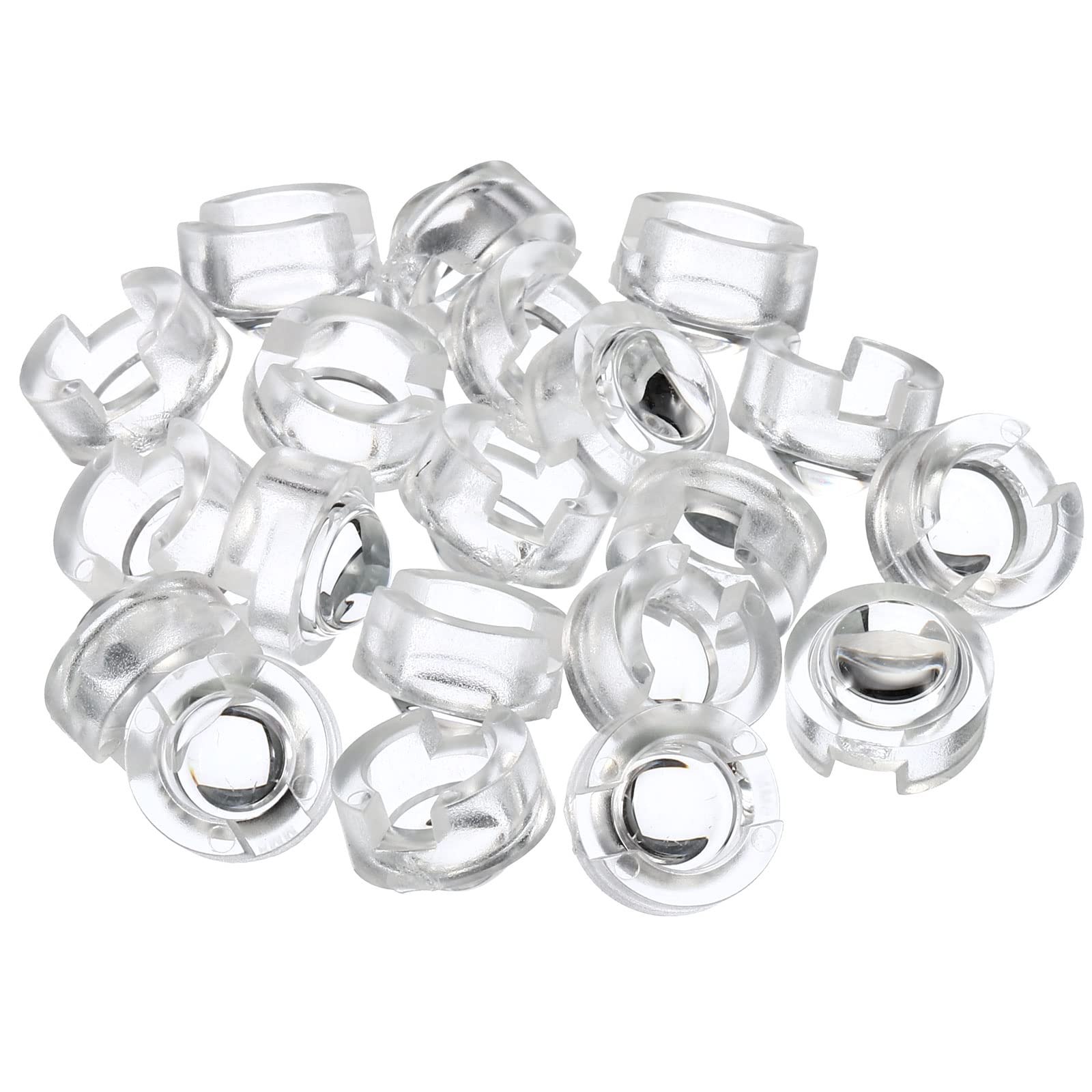 PATIKIL 13mm LED Convex Lens - 20 Pack 15° Beam Angle Acrylic Optical Condenser Lens for 1W 3W LED Beads & Infrared Cameras - Clear Transparent Lenses for DIY Lighting Projects, Stage Lights, and Security Camera Enhancements