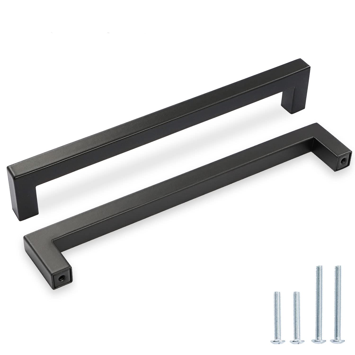 Black Cabinet Pulls 15 Pack - Matte Black Drawer Handles 7.5