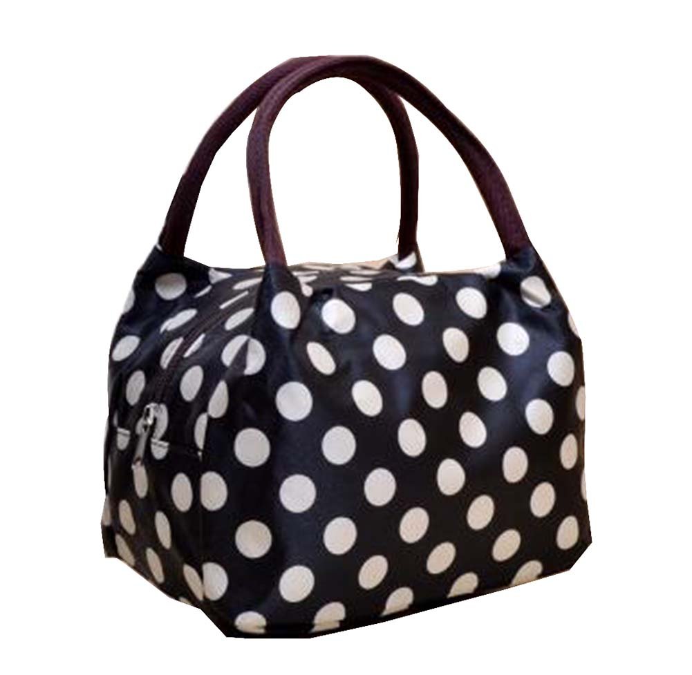 2-Pack Black Waterproof Lunch Box Handbag - Insulated Portable Lunch Tote for Work, School & Picnics | A-1 Style
