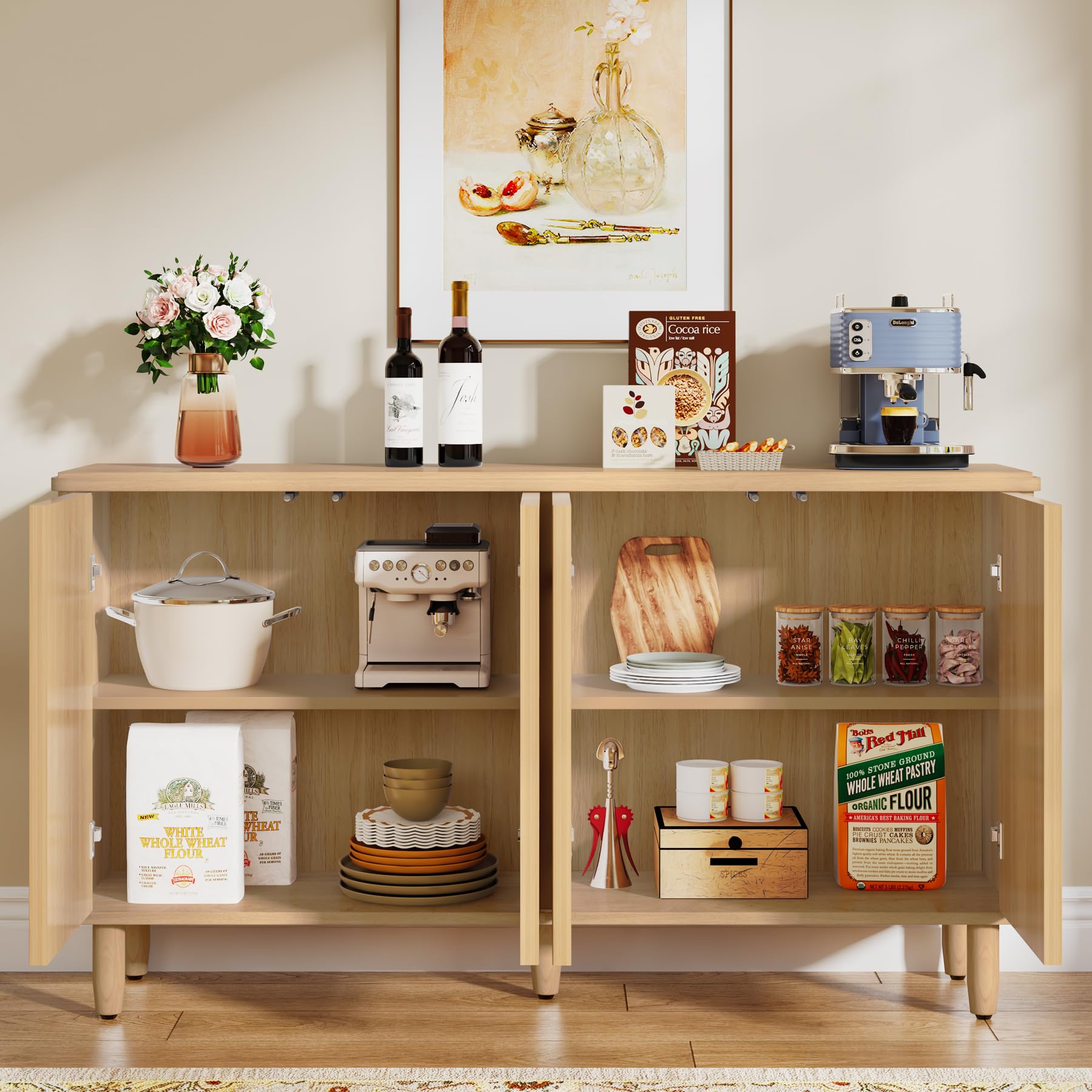Tribesigns Modern Buffet Cabinet Sideboard with Storage - 60