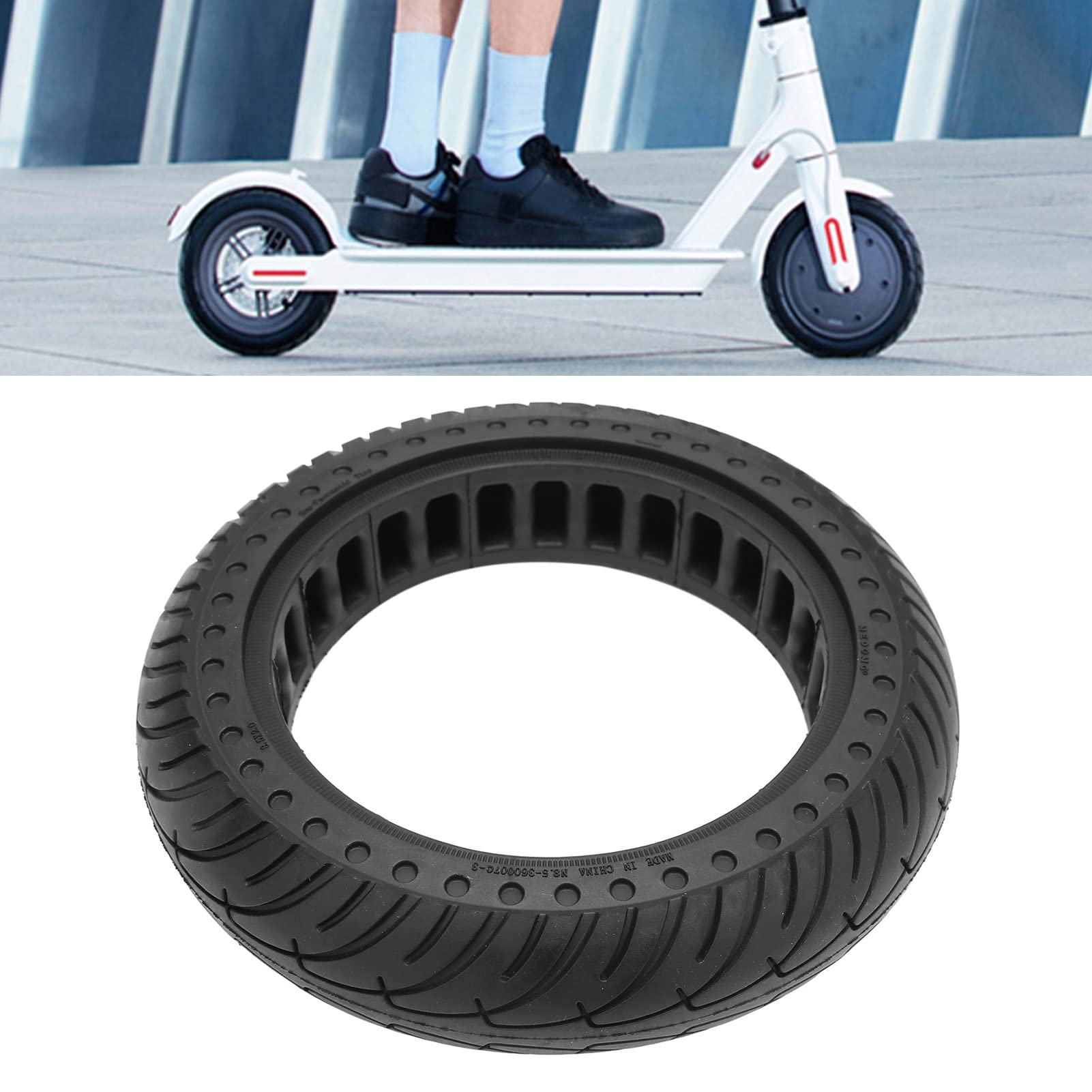 8.5 Inch Electric Scooter Tires - Double Honeycomb Shock Absorption Rubber Replacement Tires for Adults & Kids - Perfect for Commuting, Off-Road & Urban Riding