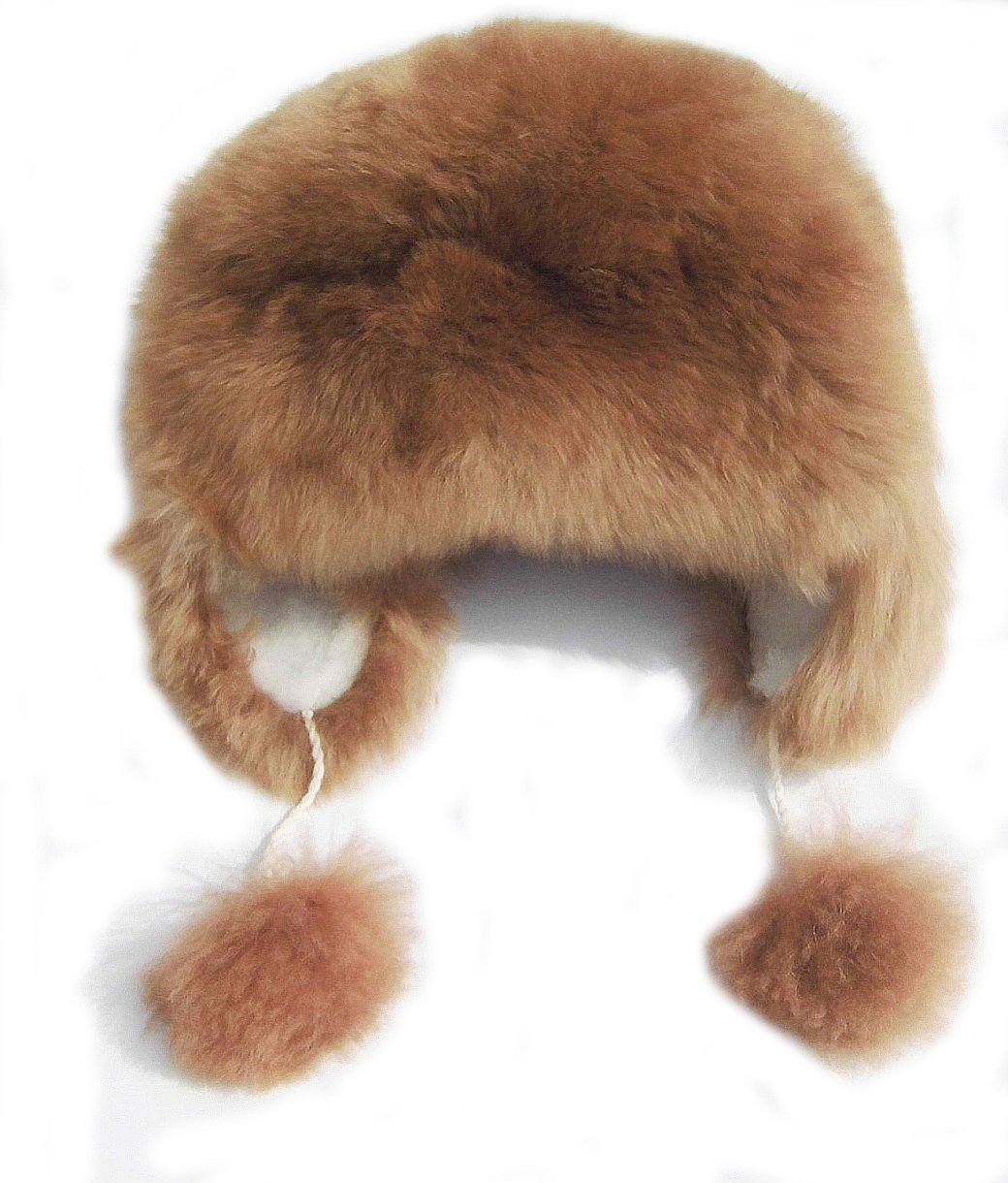 Women's Alpaca Fur Winter Hat with Earflaps - Soft Brown Ski Beanie for Cold Weather - Perfect for Skiing, Snowboarding & Outdoor Winter Activities