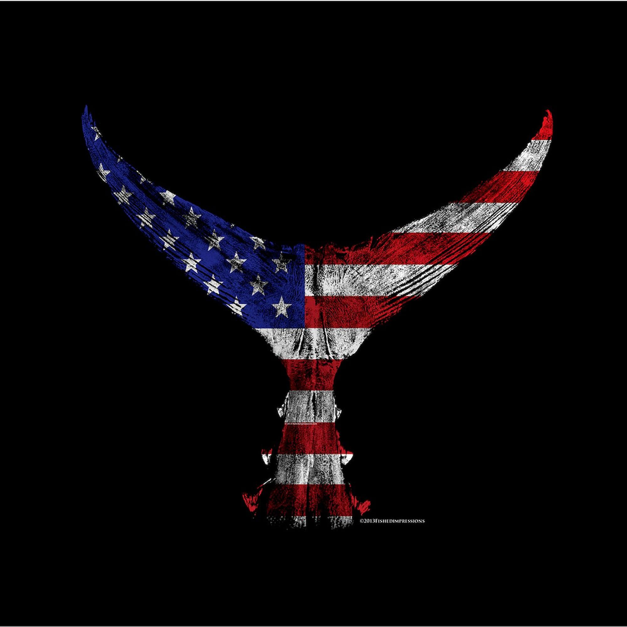 Patriotic Tuna Tail Car Decal - Waterproof Vinyl Bumper Sticker for Cars, Trucks & Windows - Perfect for 4th of July, Veterans Day & Patriotic Events
