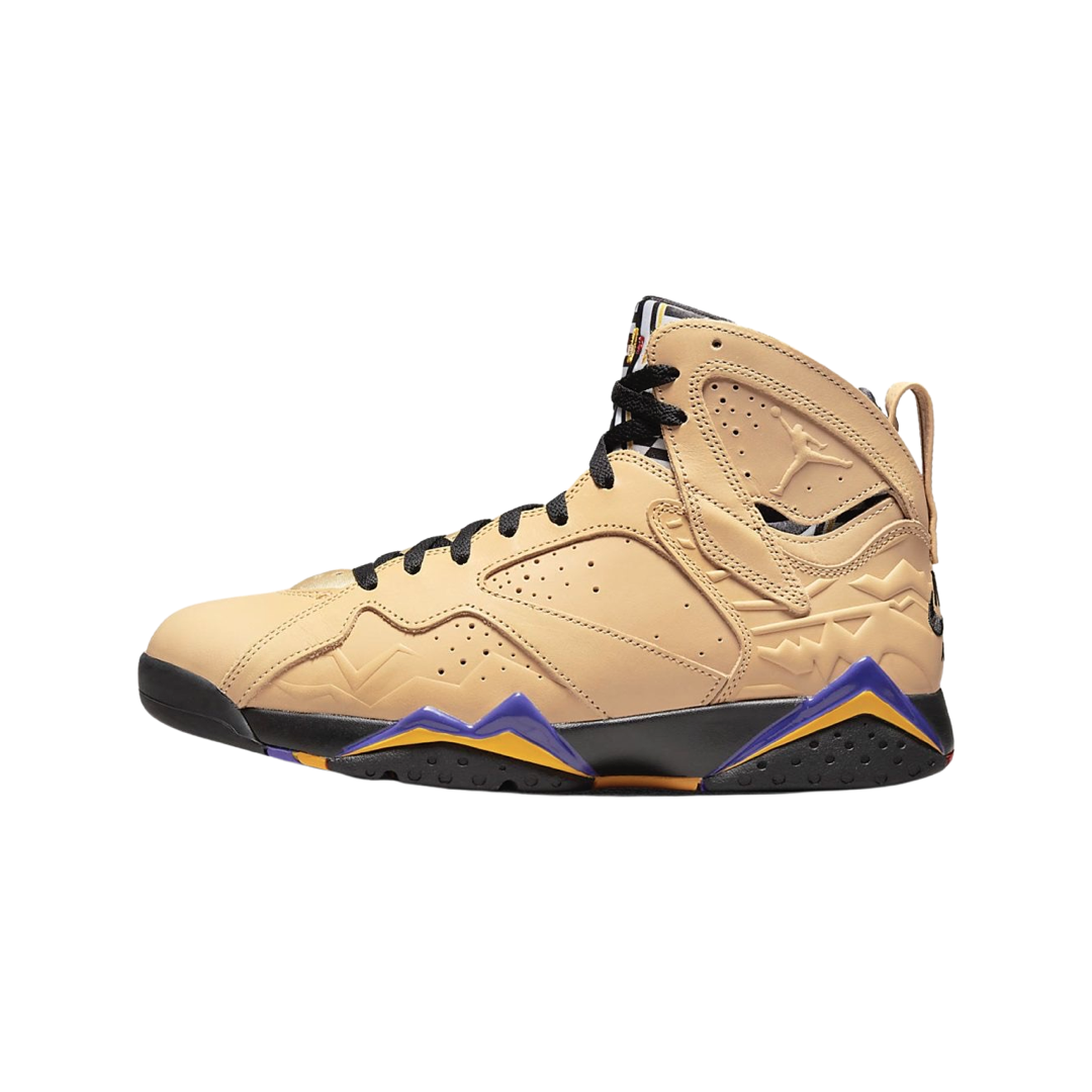 Air Jordan 7 Retro Sneakers - Vachetta Tan/Shimmer/Black Sapphire Colorway | Men's Basketball Shoes for Casual Wear & Street Style