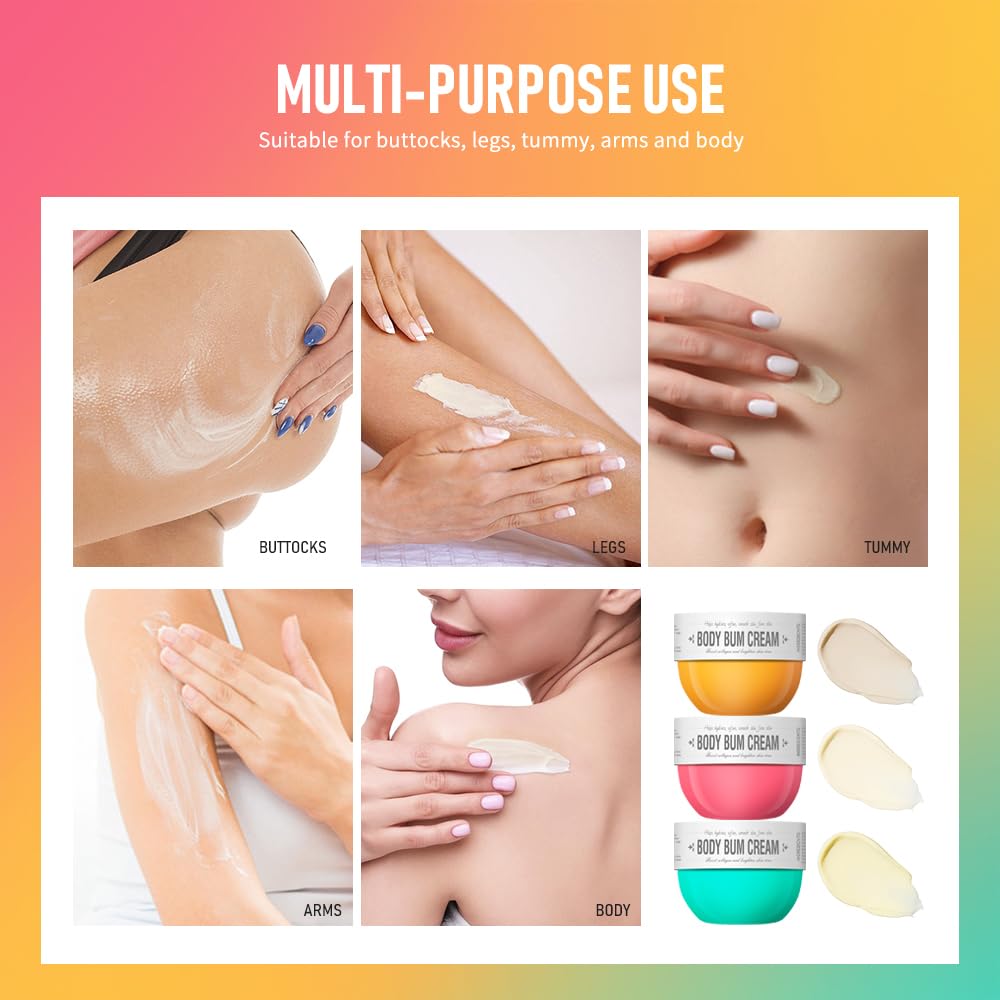 Organic Bum Cream for Dry Skin - Moisturizing & Repairing Body Cream with Caramelized Coconut Oil - Perfect for Post-Workout, Diaper Rash & Daily Skin Care
