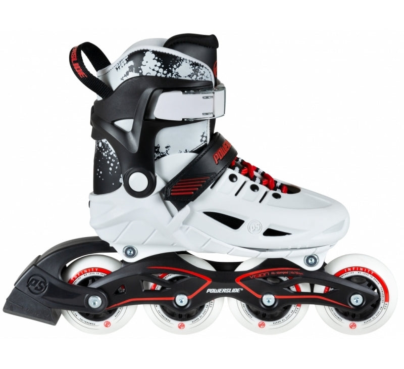 Powerslide Universe 4-Wheel White Inline Skates for Adults - Perfect for Outdoor Fitness, Roller Skating & Recreational Fun